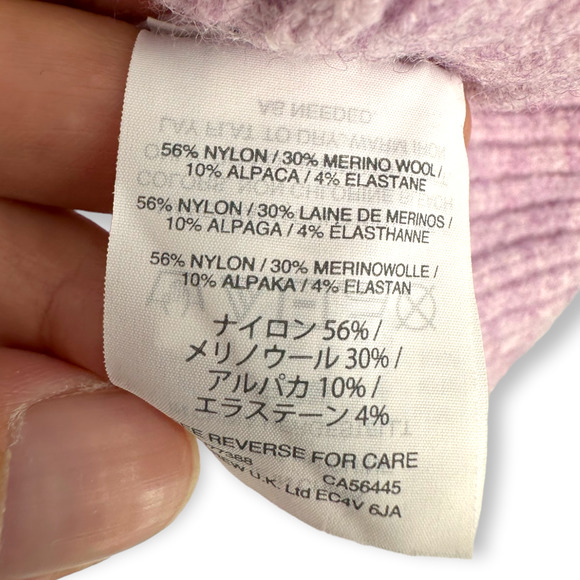 J.Crew | Medium | Super Soft Wool Alpaca Blend Lavender V-Neck Split Hem Sweater - Picture 6 of 10